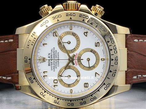 orologio rolex daytona oro cinturino pelle|Rolex Daytona Oro bianco .